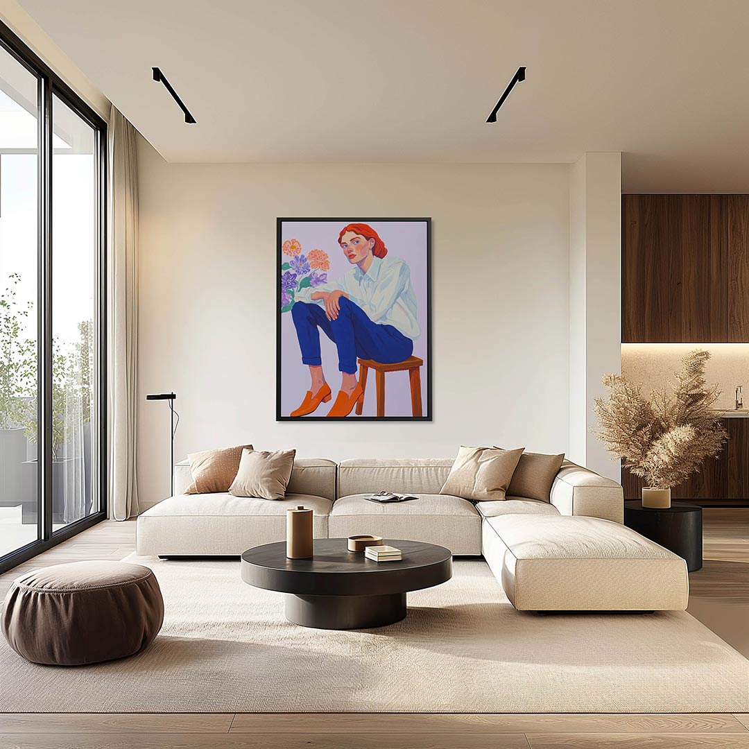 Vrouwelijke portret illustratie Kunstwerk