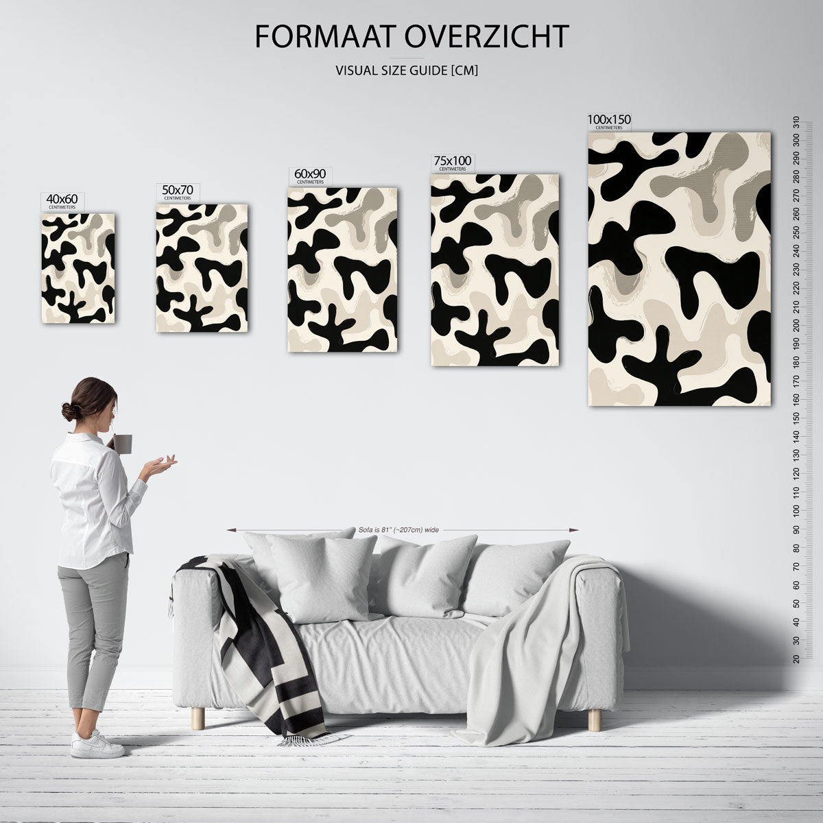Organische vormen compositie Kunstwerk