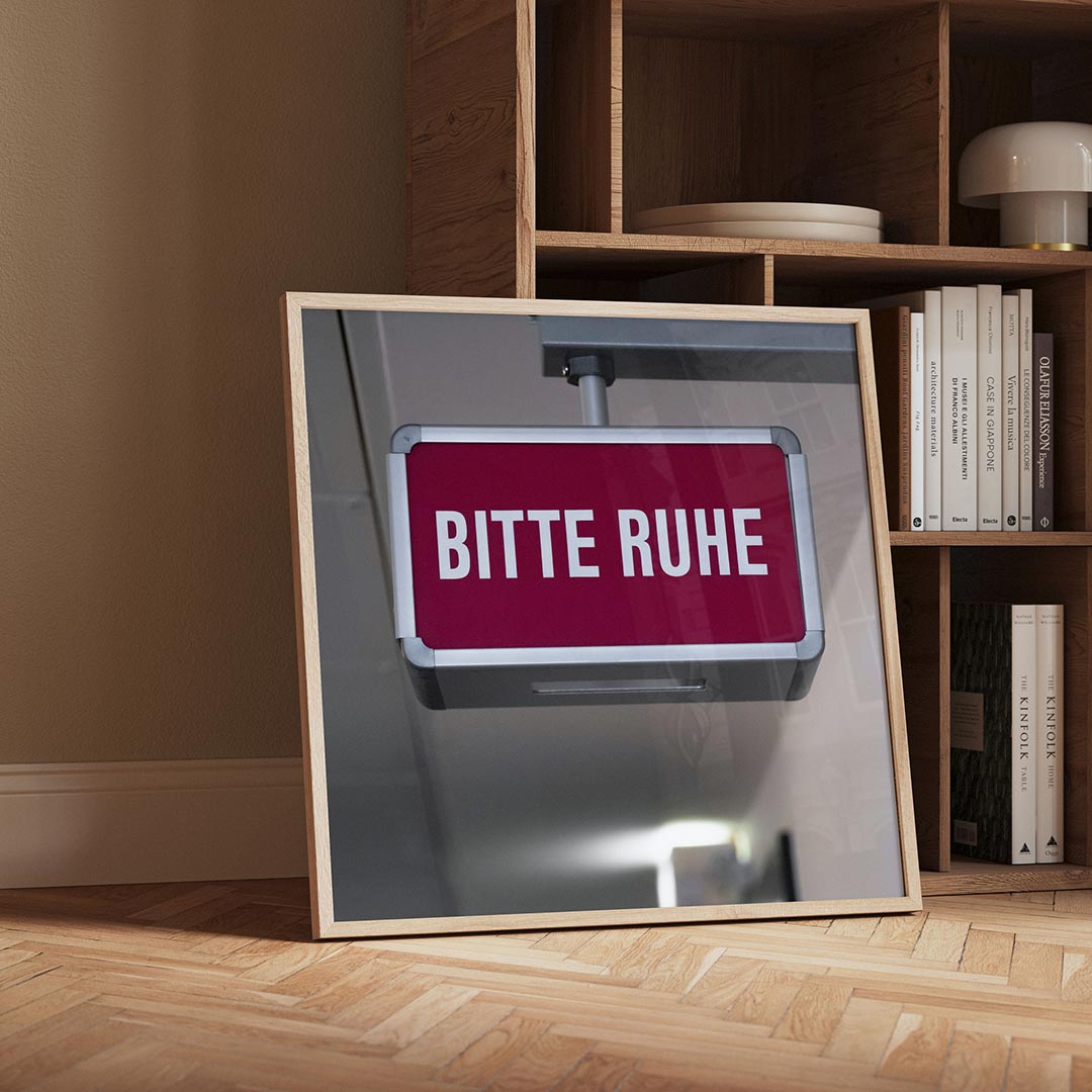 Rustig verzoek bord Poster