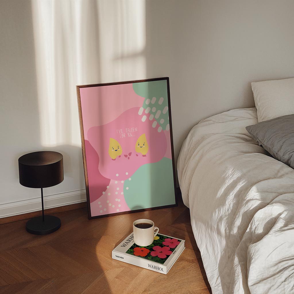 Schattige Herfst Liefde Poster-WallArtistic