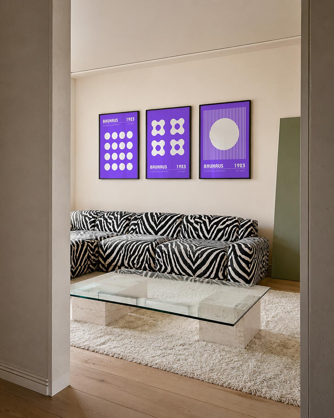 Cirkelritme paars Posterset