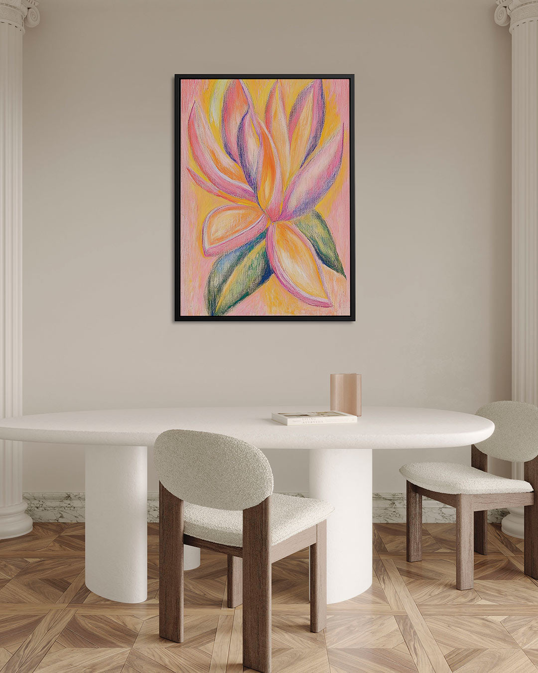Vrolijke bloemvormen Kunstwerk