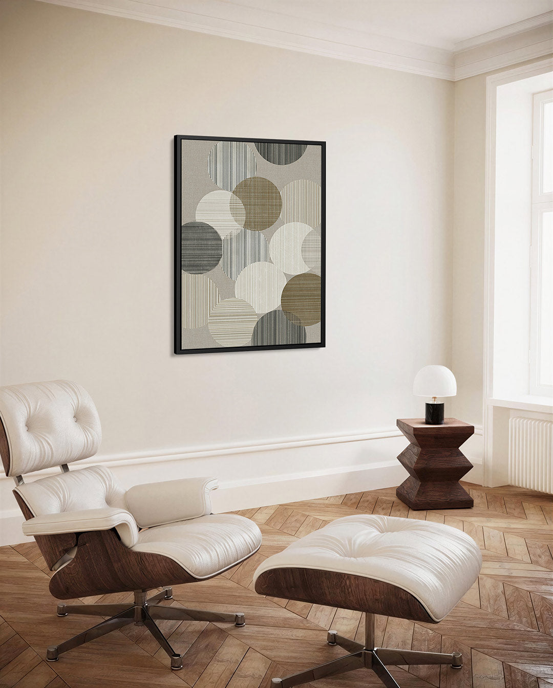 Gestreepte cirkelpatronen Kunstwerk