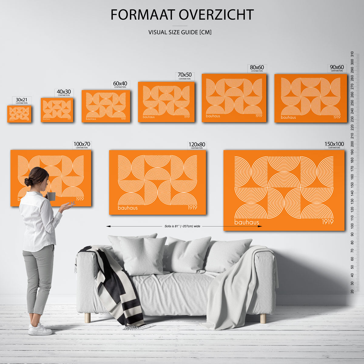 Cirkelpatroon en lijnen Poster