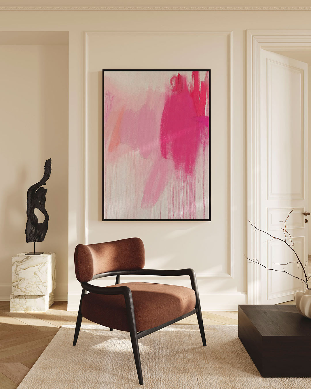 Vloeiende kleurencompositie Kunstwerk
