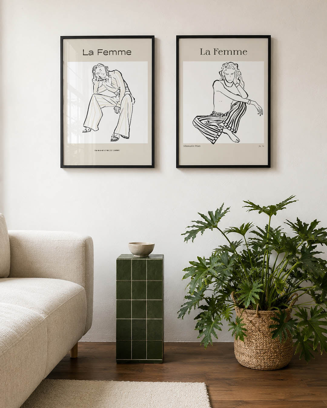 Lijn en vrouw Posterset
