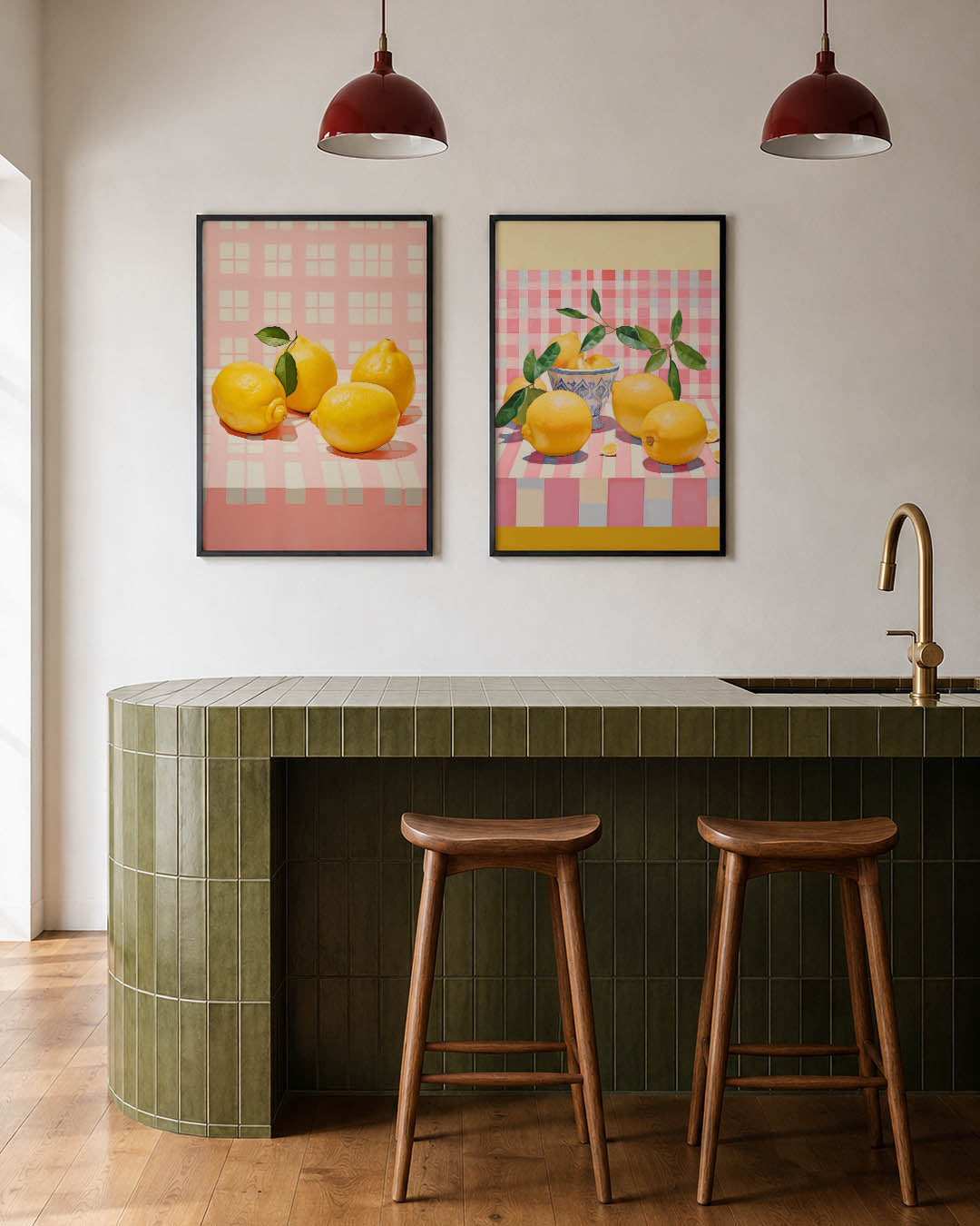 Citroenen en patronen Posterset