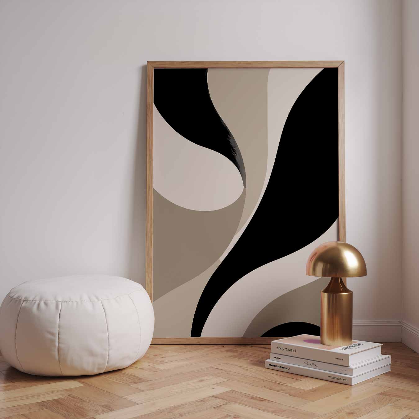 Stijlvolle Abstracte Vormen Poster-WallArtistic