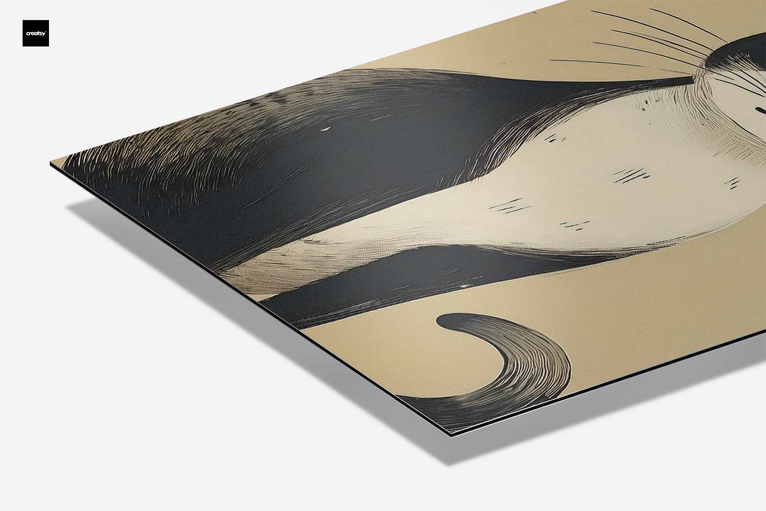 Timeless Cat on Wallpaper Artwork