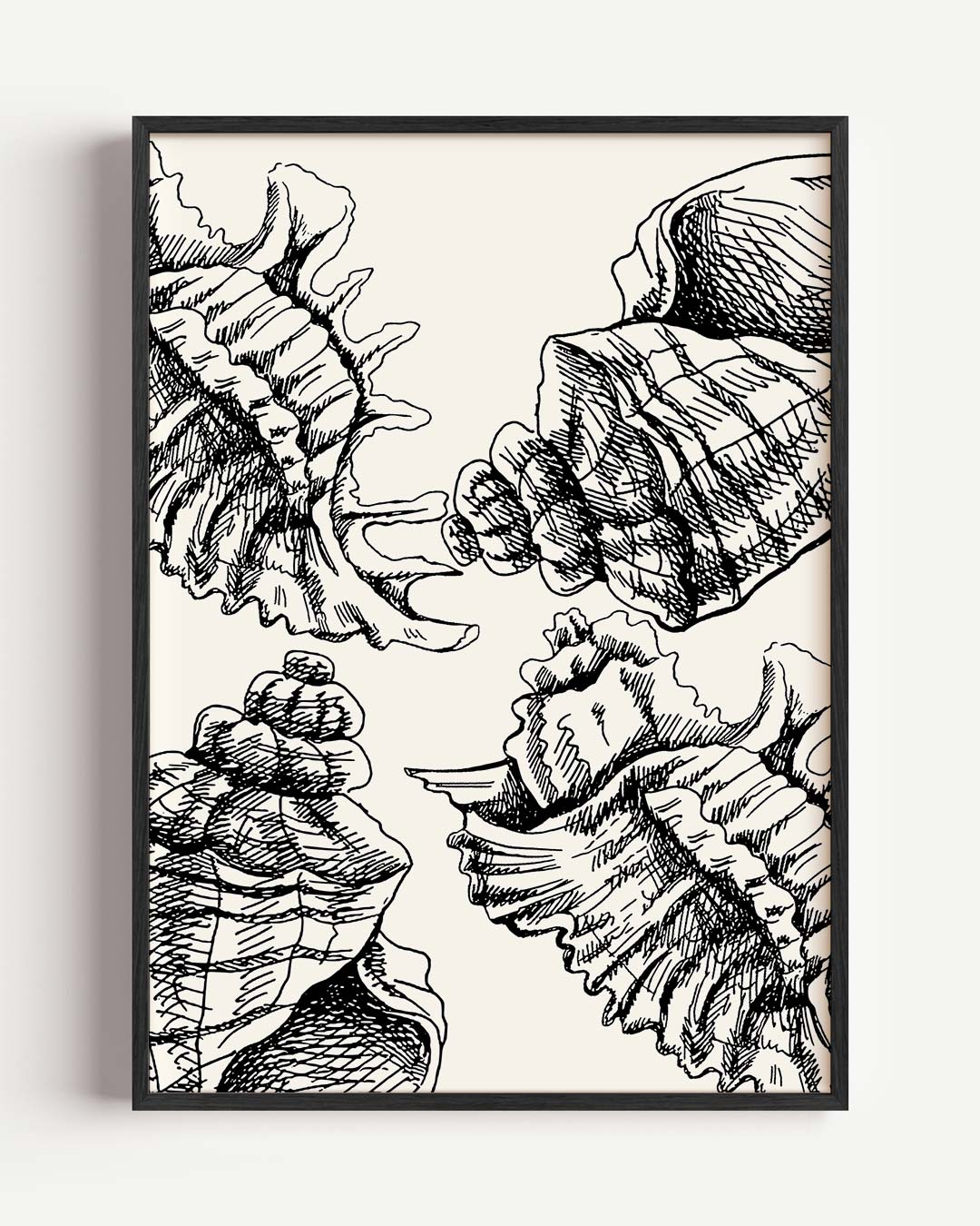 Elegante Schelpenkunst Poster-WallArtistic
