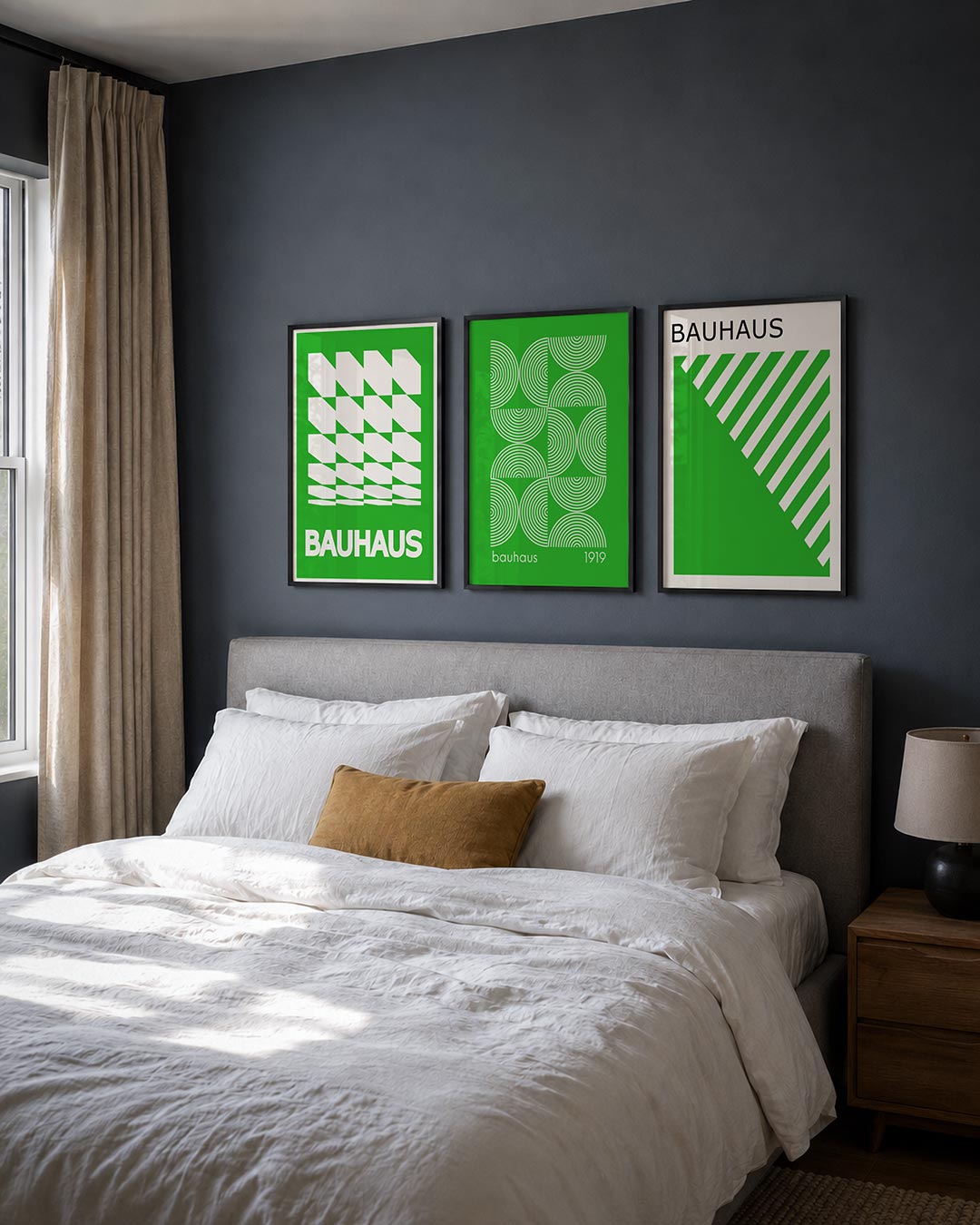 Groene vlakkenritme Posterset
