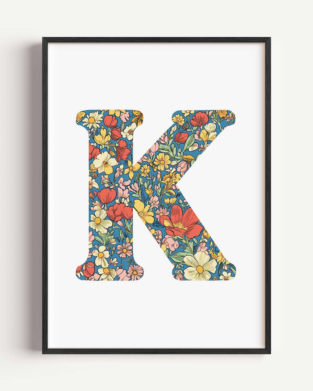Bloemrijke Alfabet Poster-WallArtistic
