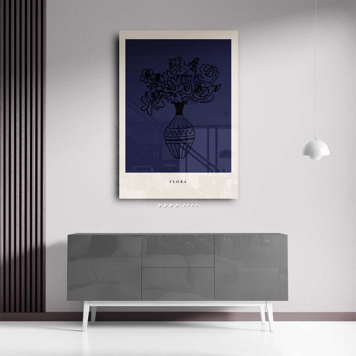 Abstracte Bloemenvaas Kunstposter