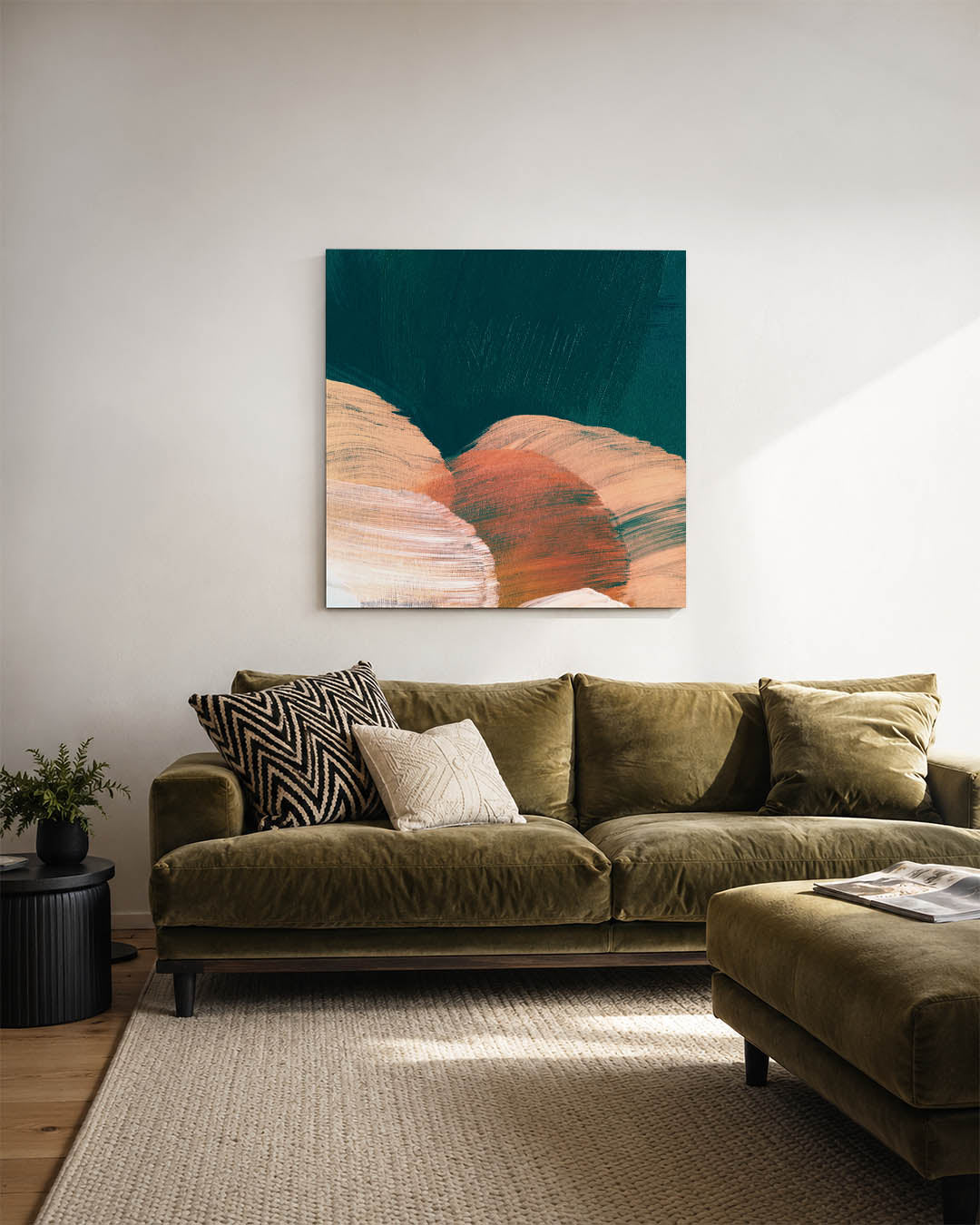 Kleurrijke borstelslag Kunstwerk
