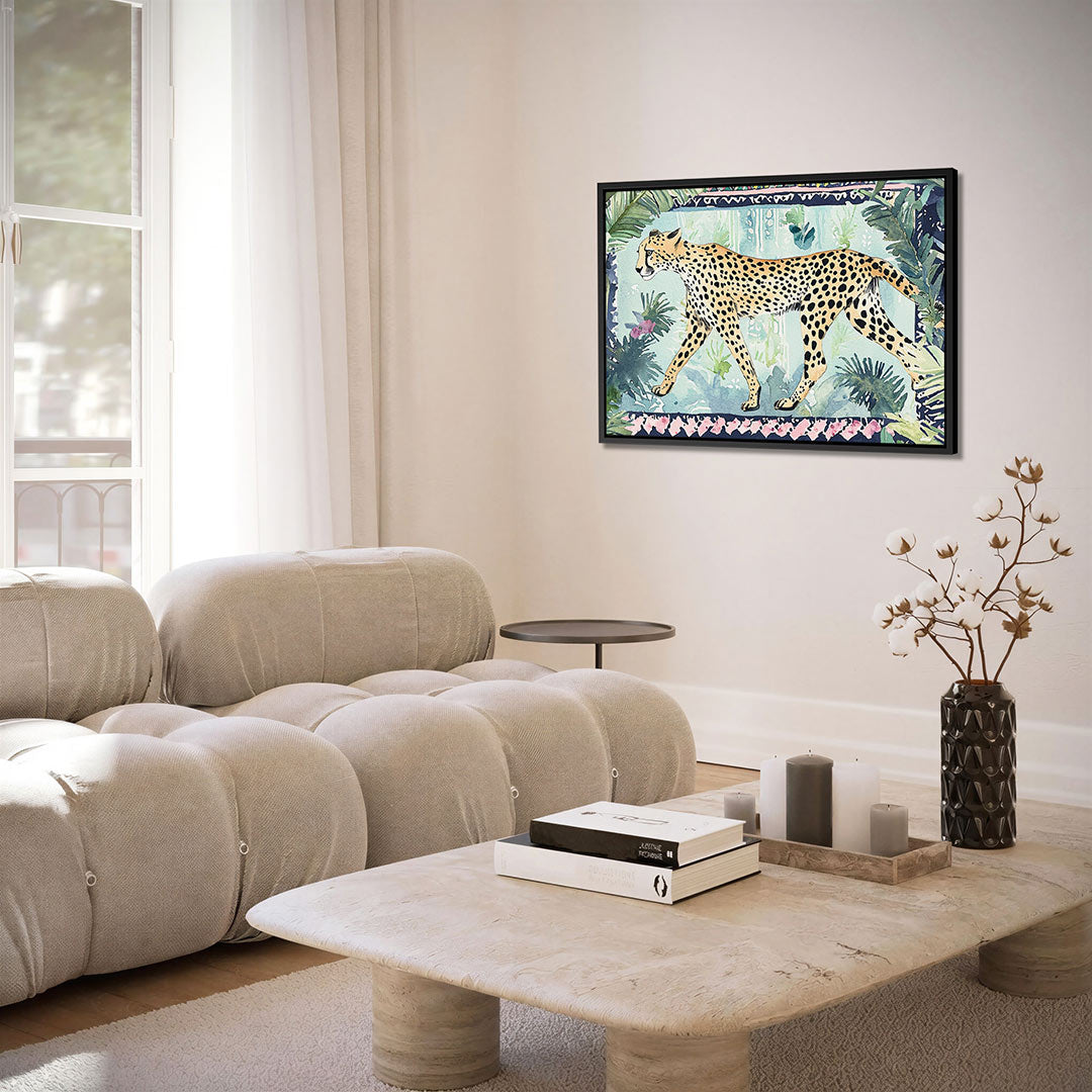 Luipaard in jungle Kunstwerk