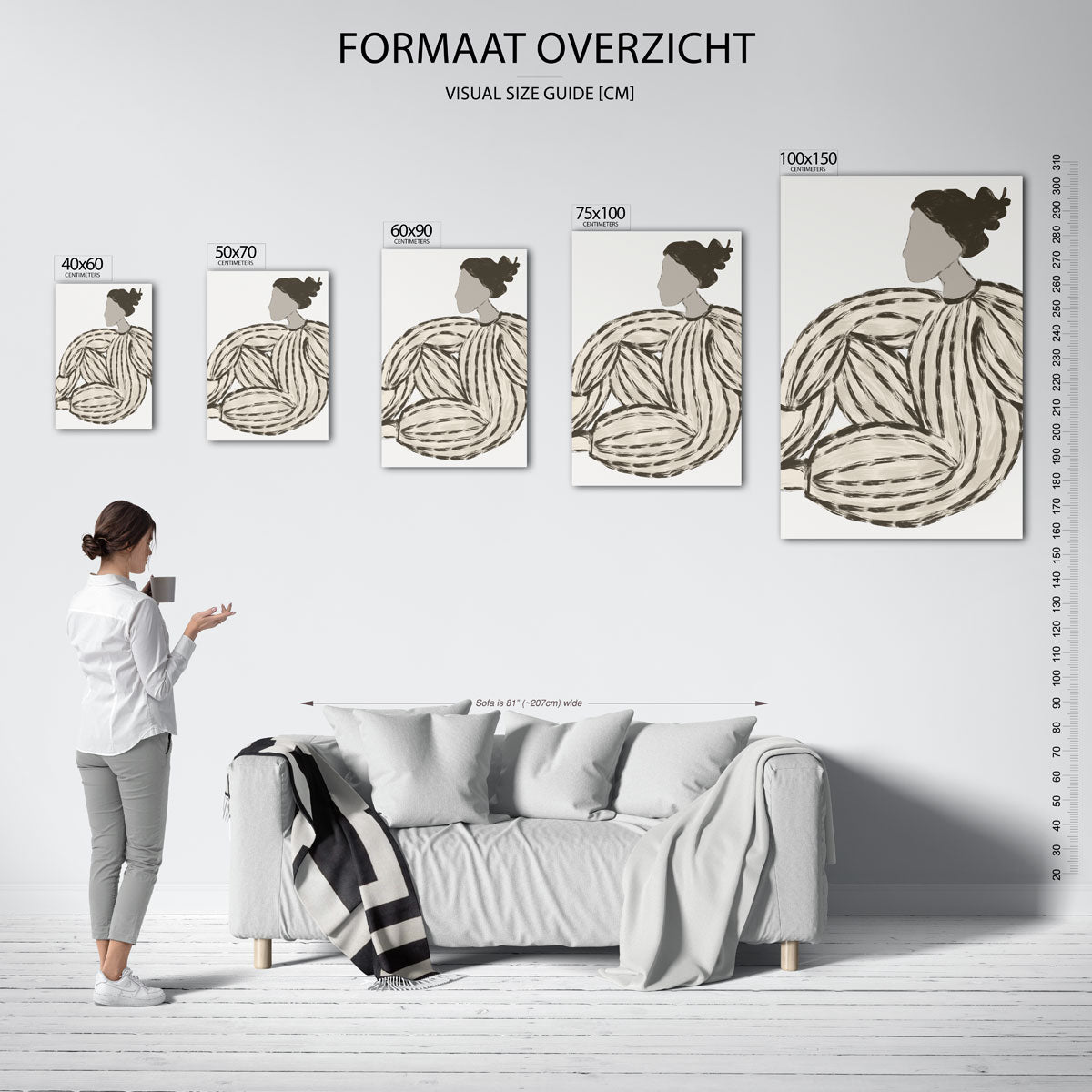 Gestreepte zitting Kunstwerk