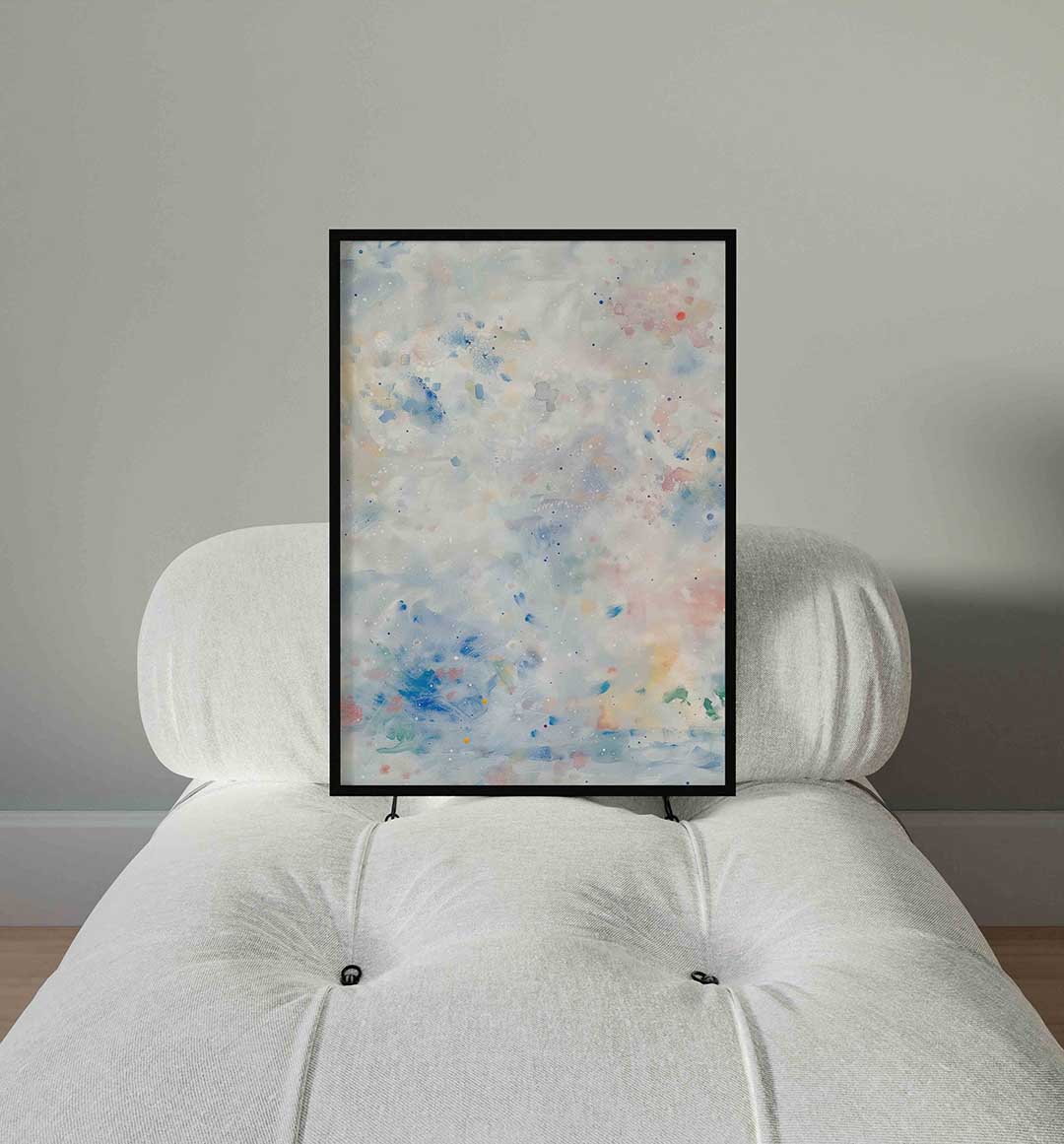 Abstracte vlekken en stippen Poster