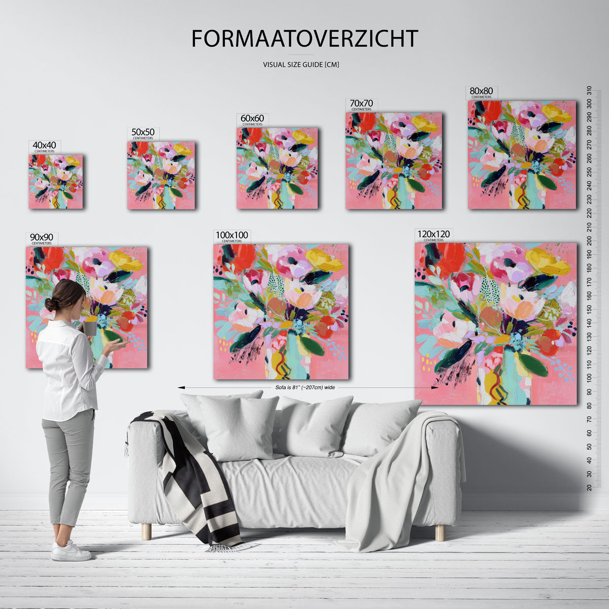 Bloemen in vaas Poster