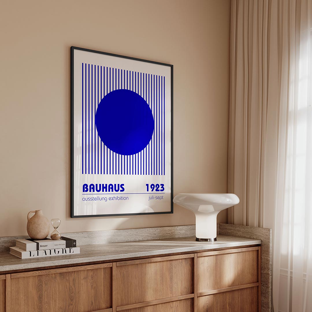 Lijnen en cirkel Poster