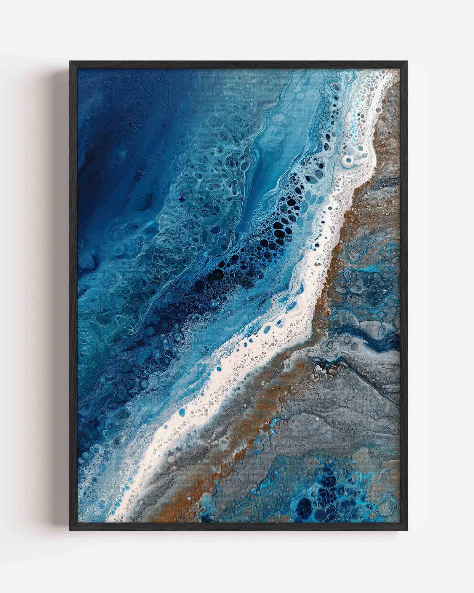 Blauwe golven Poster