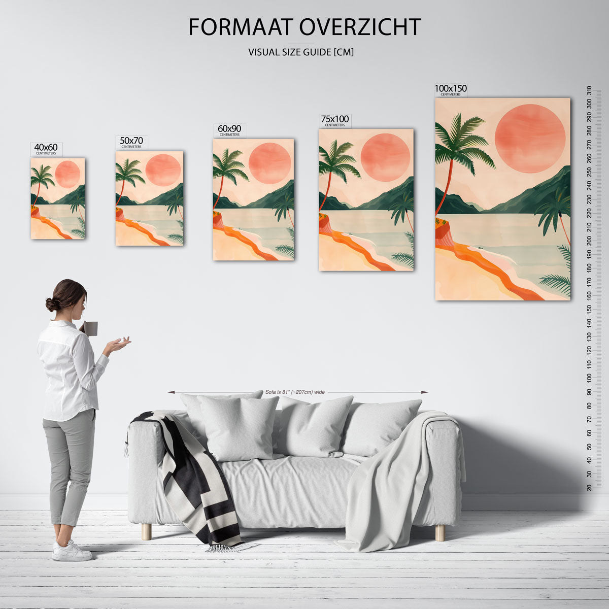 Tropisch landschap Kunstwerk