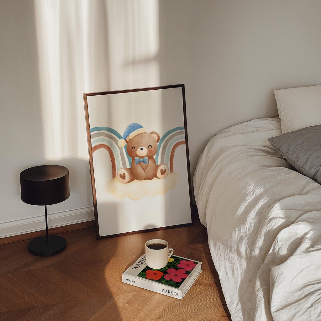 Beer met Regenboog Poster-WallArtistic