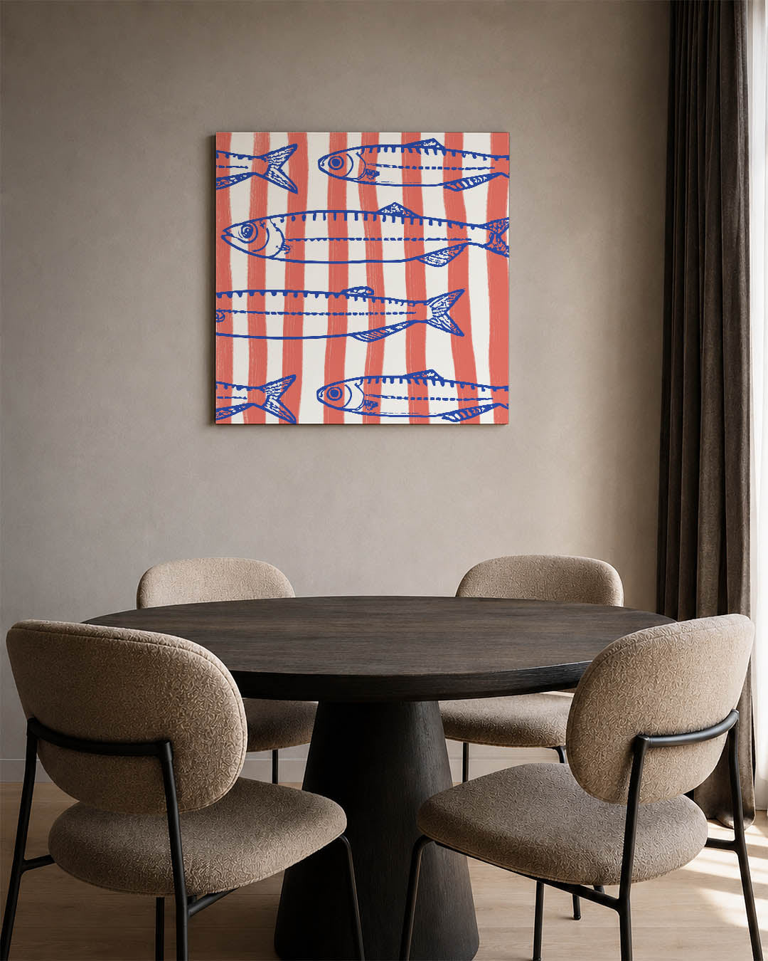 Vissen en strepen Kunstwerk