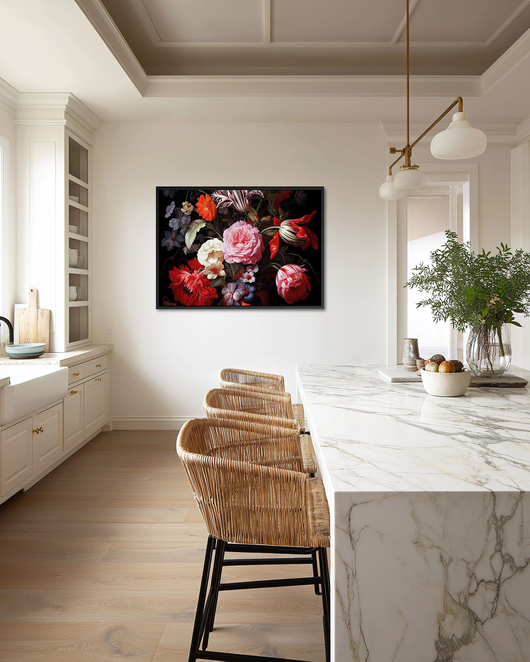 Bloemrijke compositie Kunstwerk