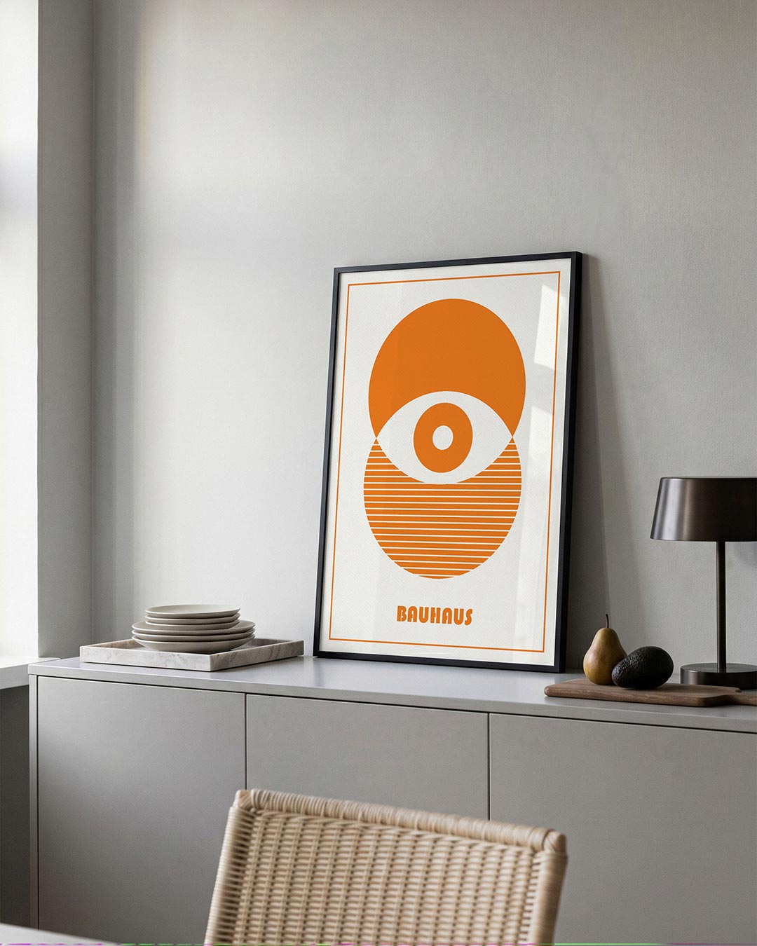 Cirkelpatroon en lijnen Poster
