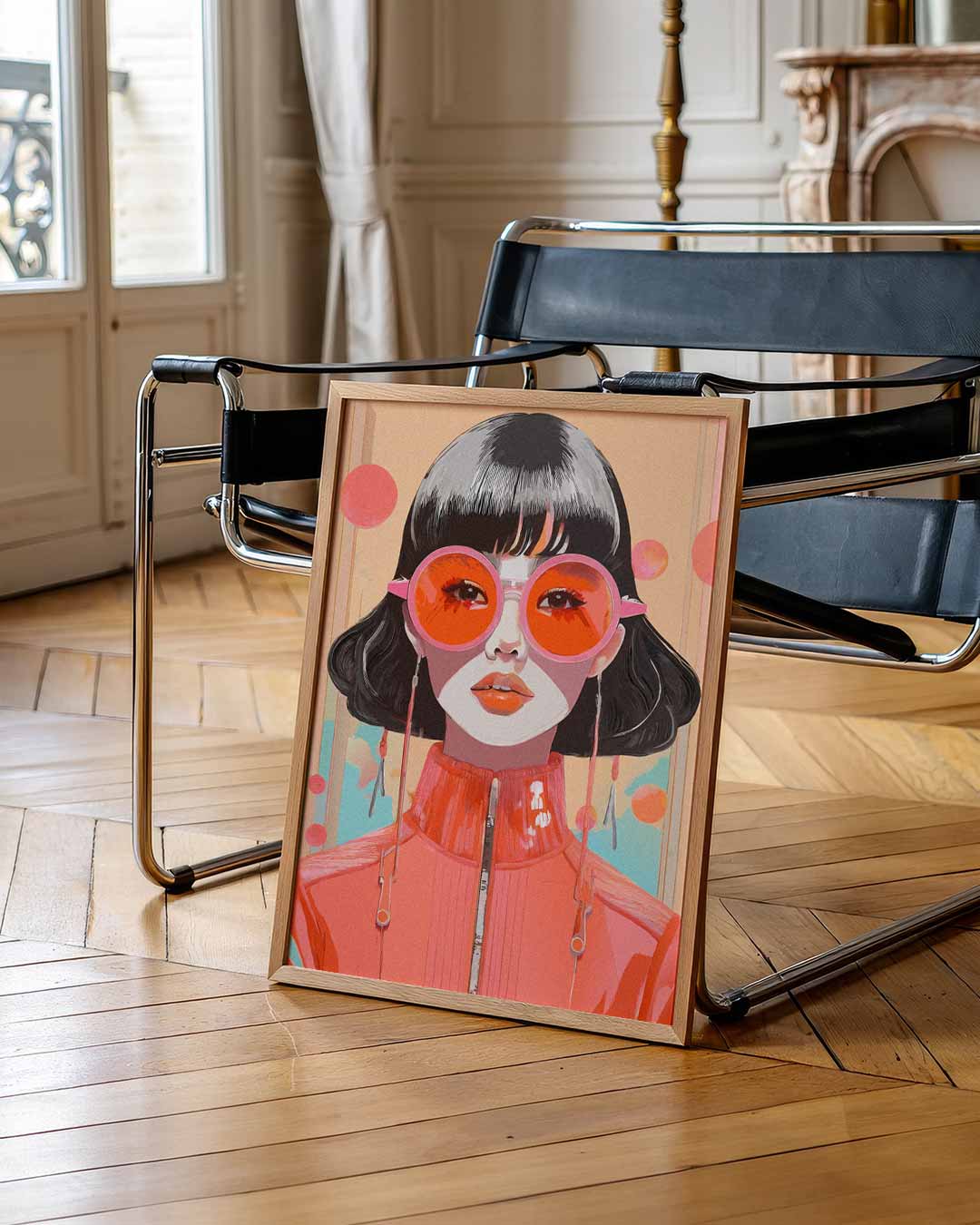 Stralende Retro Chic Poster-WallArtistic