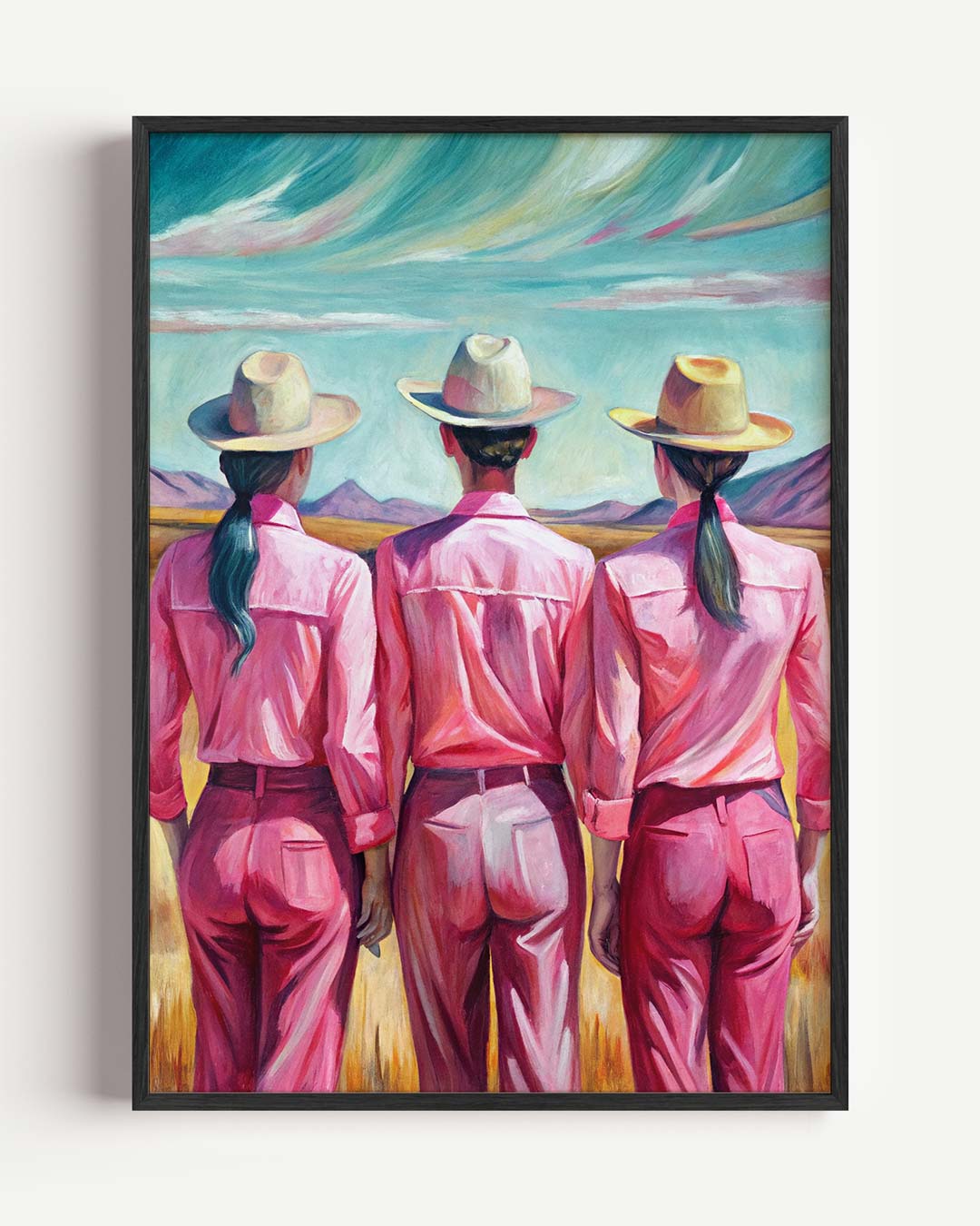 Drie Vriendinnen in het Veld Poster-WallArtistic