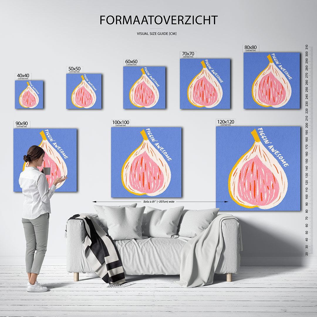 Vrolijke vijg illustratie Kunstwerk