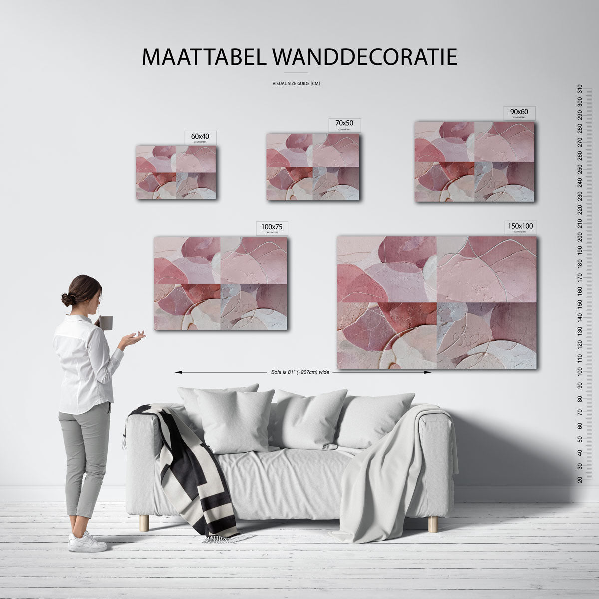 Organische vormen compositie Kunstwerk