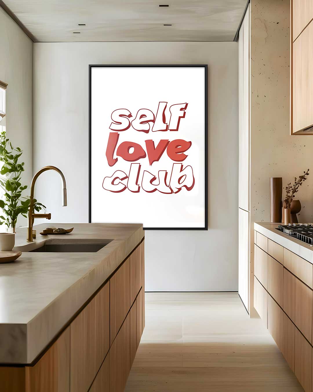 Self Love Club Poster Kunstwerk-canvas-dibond-plexiglas-wanddecoratie-WallArtistic