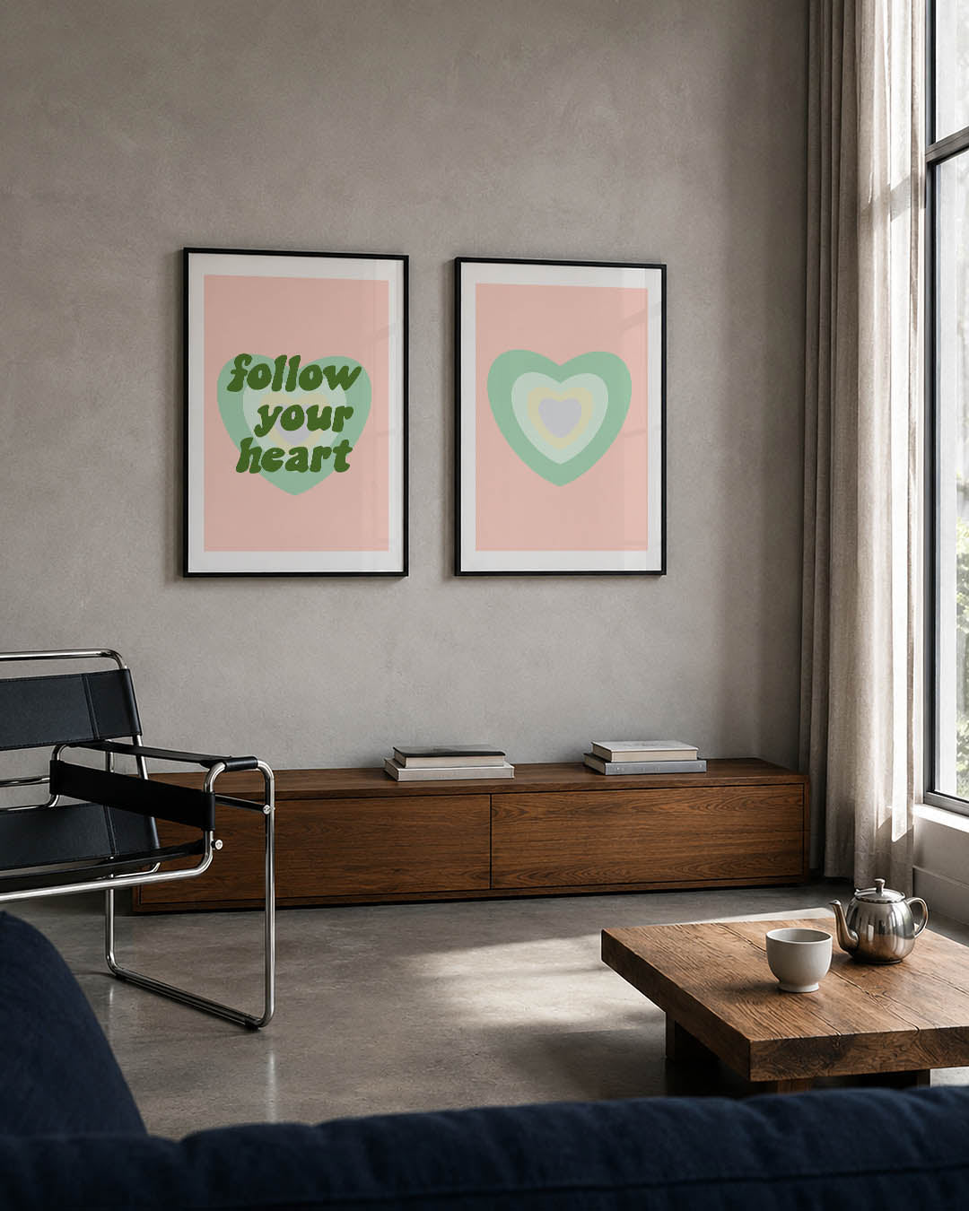 Hartvormige kleuren Posterset