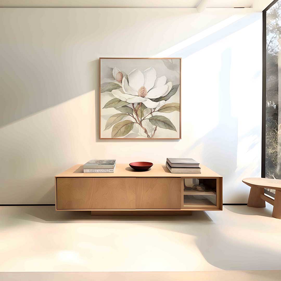 Witte bloem Poster