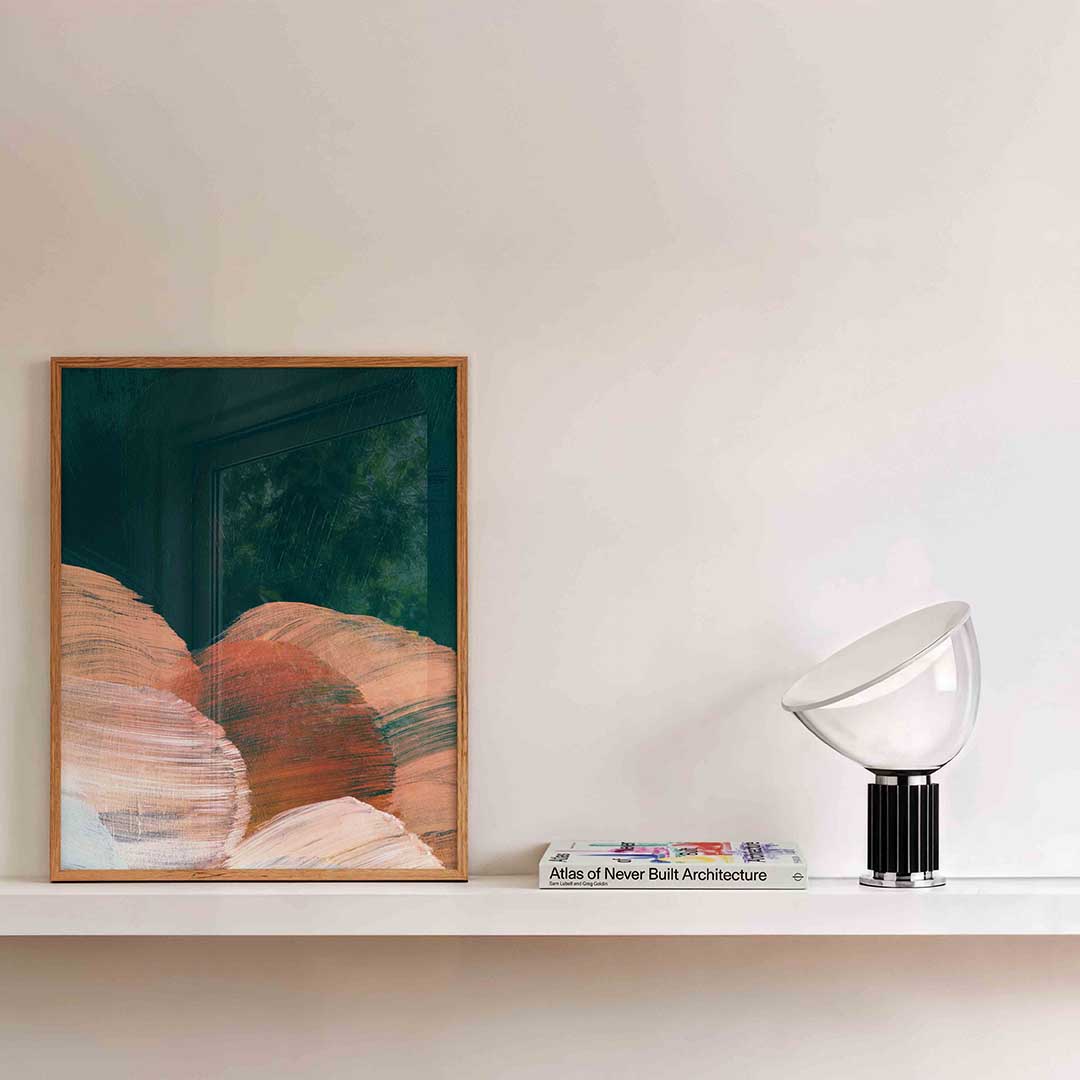 Abstracte penseelstreken Poster