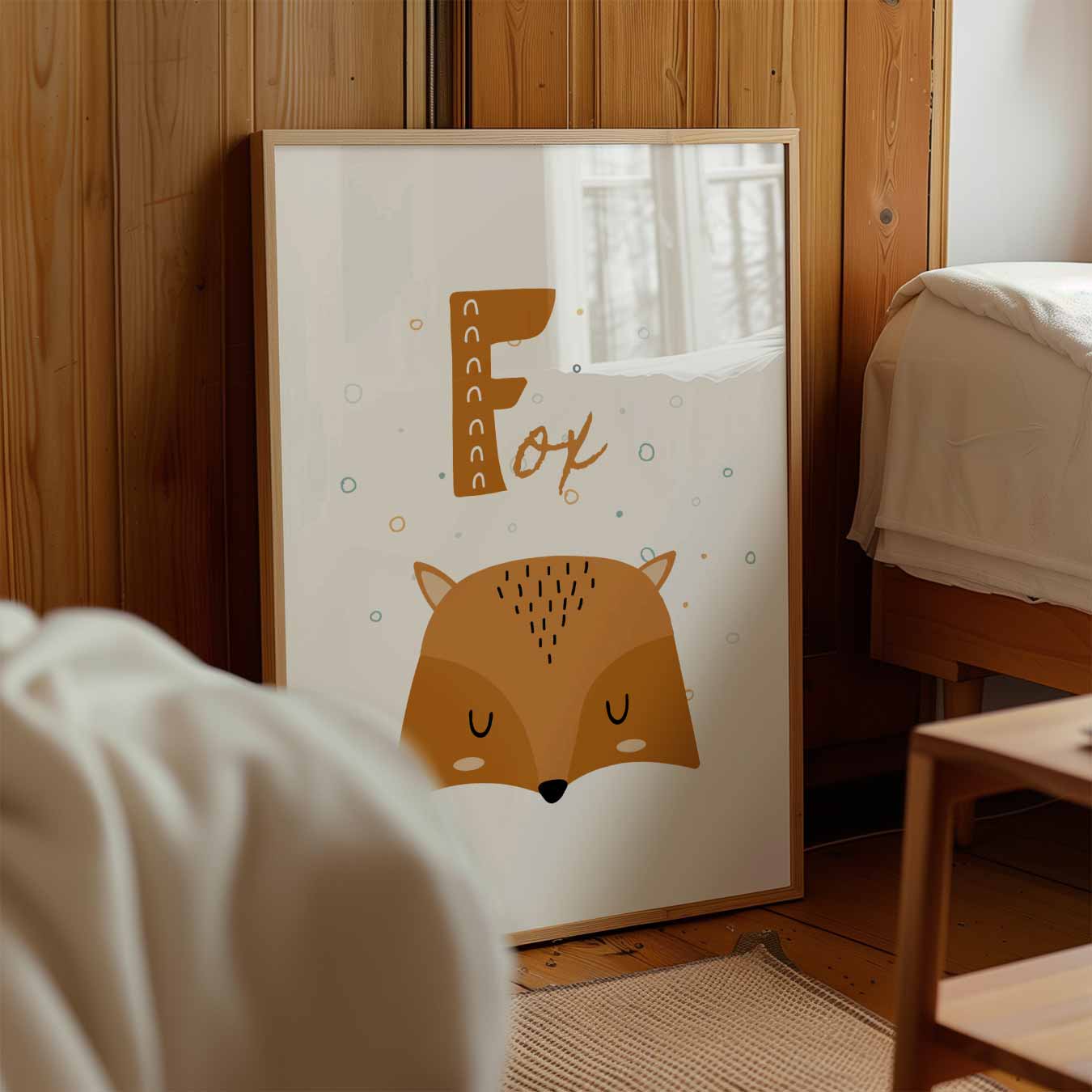 Dromerige Vos Kinderkamer Poster-WallArtistic