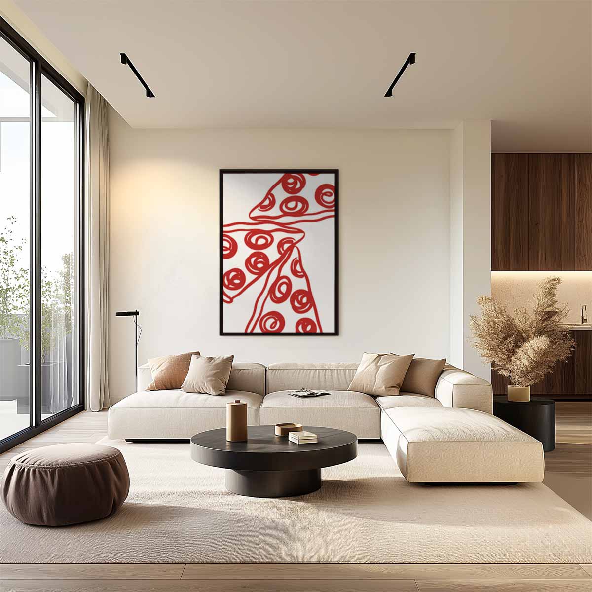 Pizza Pop Art Print Kunstwerk-canvas-dibond-plexiglas-wanddecoratie-WallArtistic
