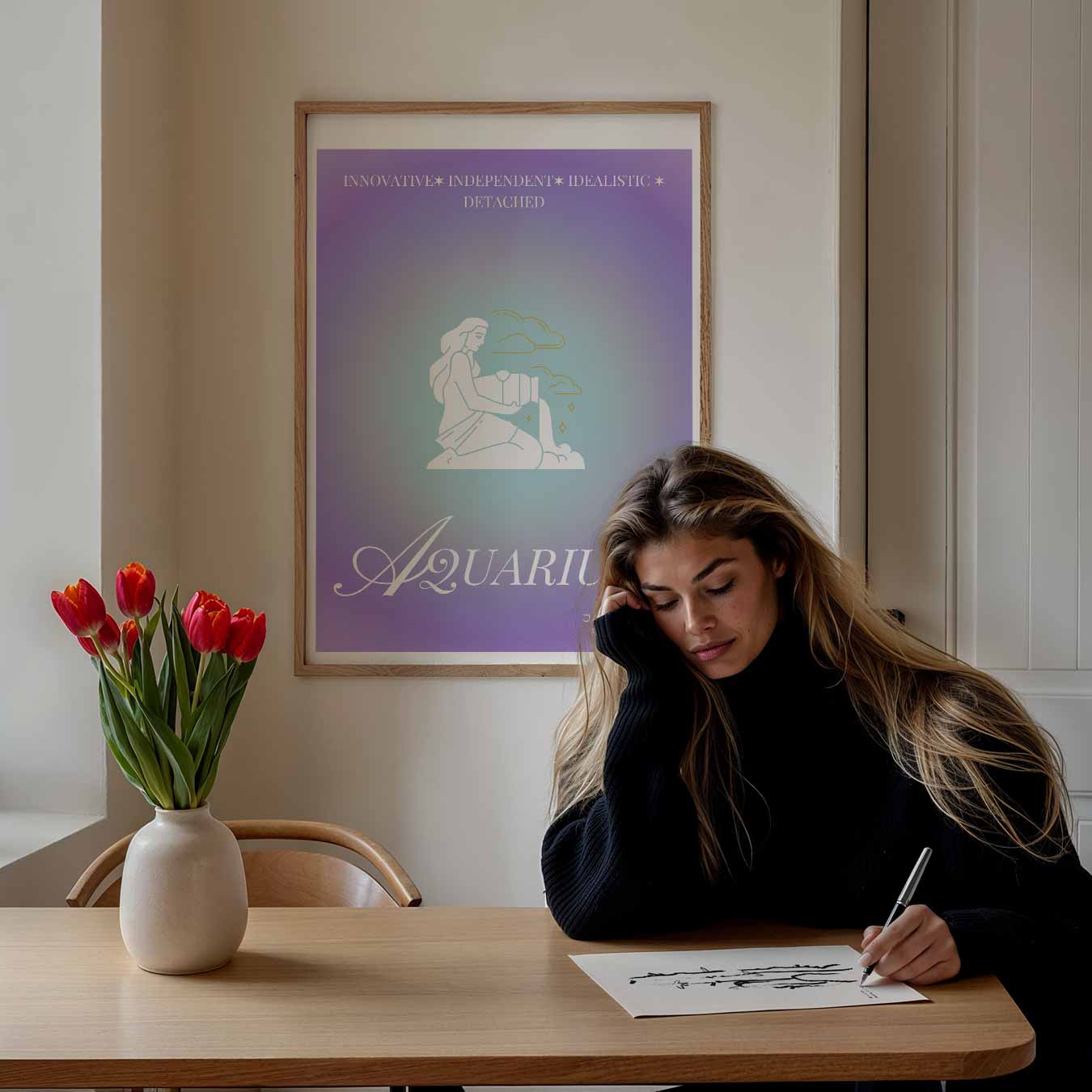 Stijlvolle Waterman Sterrenbeeld Poster-WallArtistic