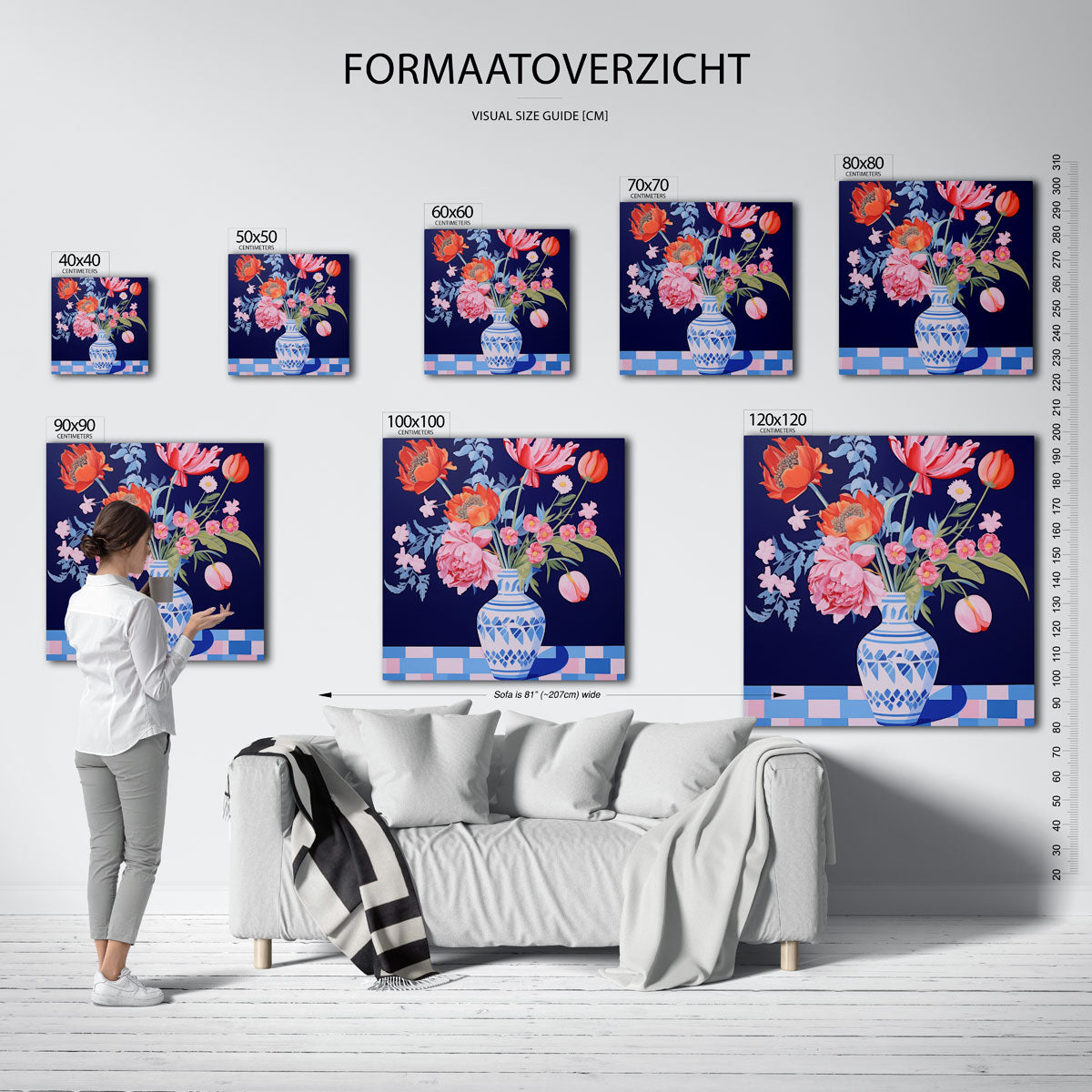 Bloemen in vaas Poster