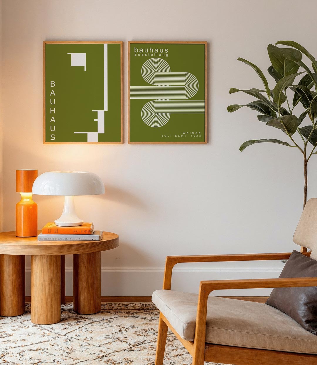Strakke lijnenspel Posterset