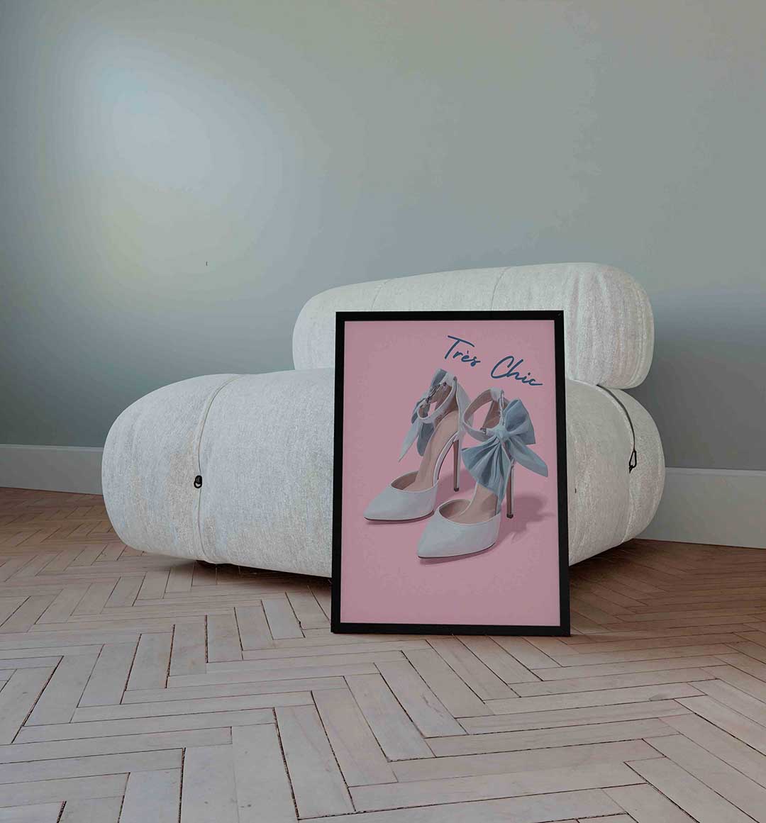 Hoge hakken met strik Poster