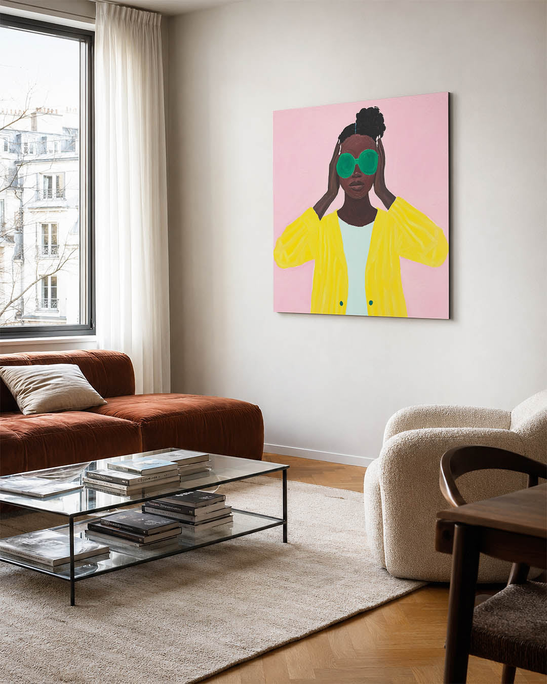 Vrolijke portretstudie Kunstwerk