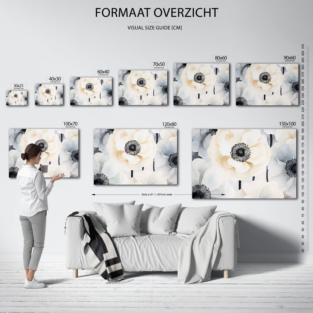 Bloemen in zachte tinten Poster
