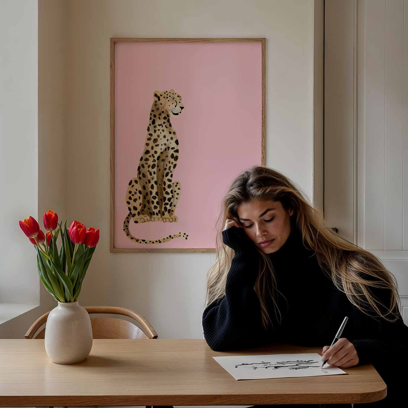 Stijlvolle Luipaard Poster-WallArtistic