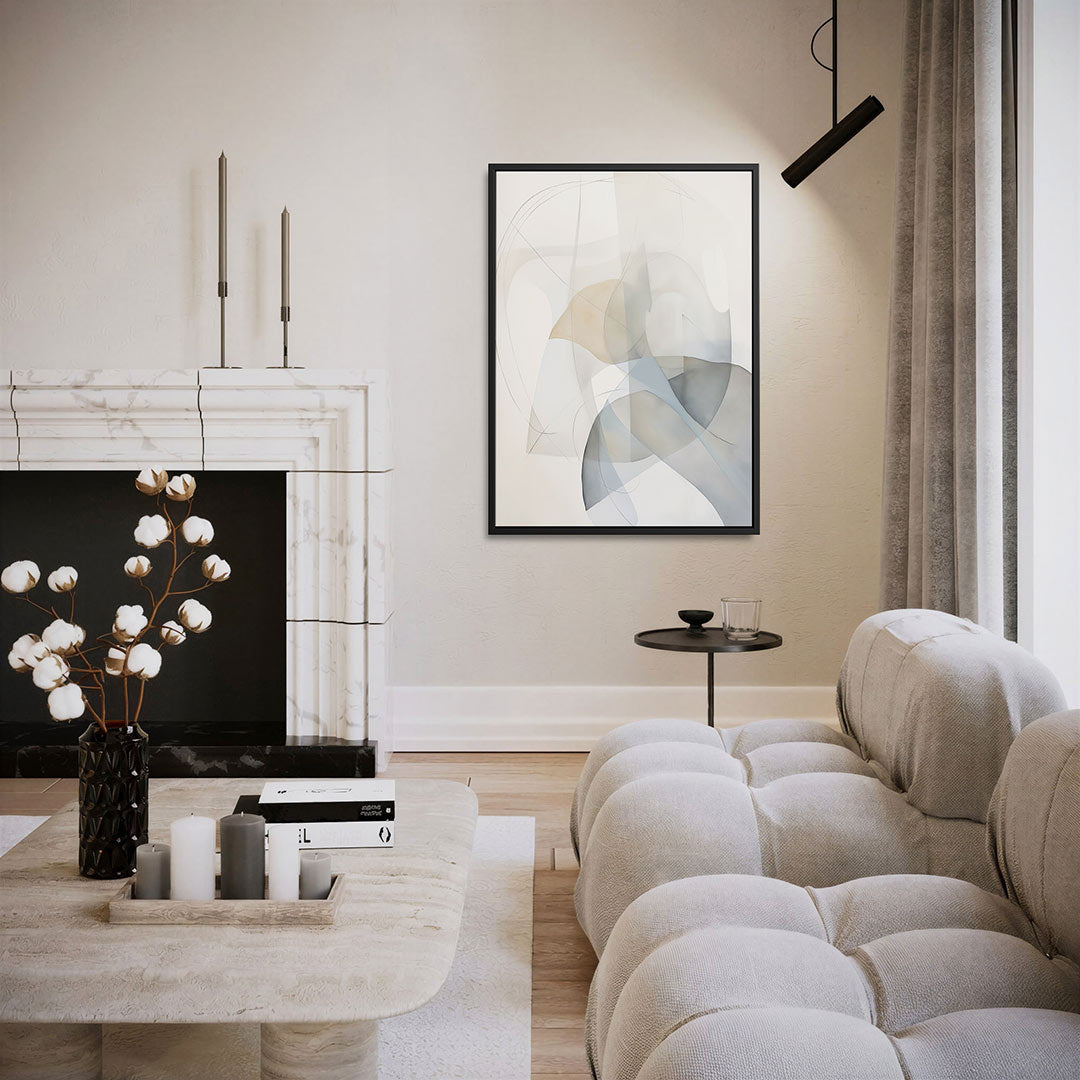 Vloeiende lijnen compositie Kunstwerk