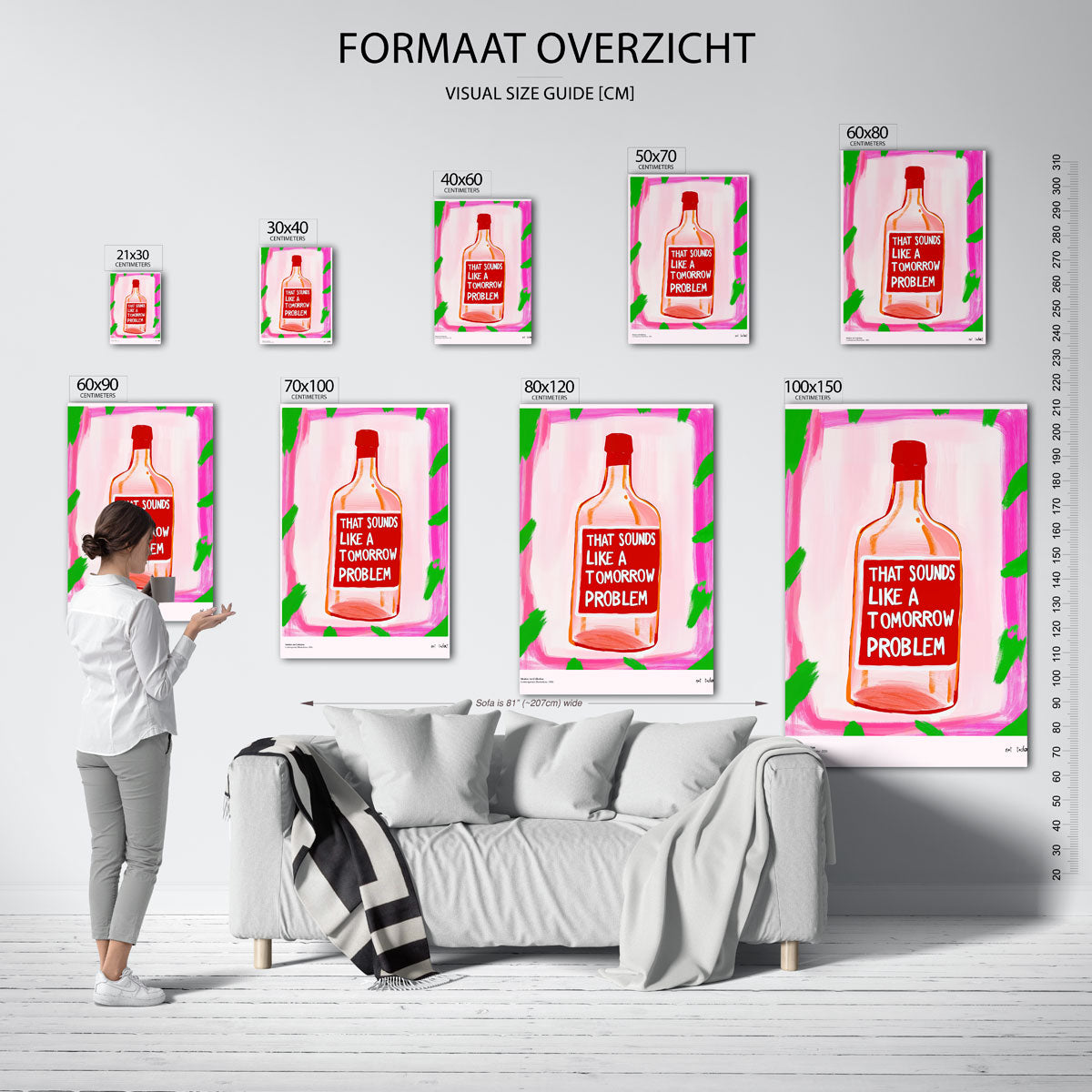 Fles met tekst Poster