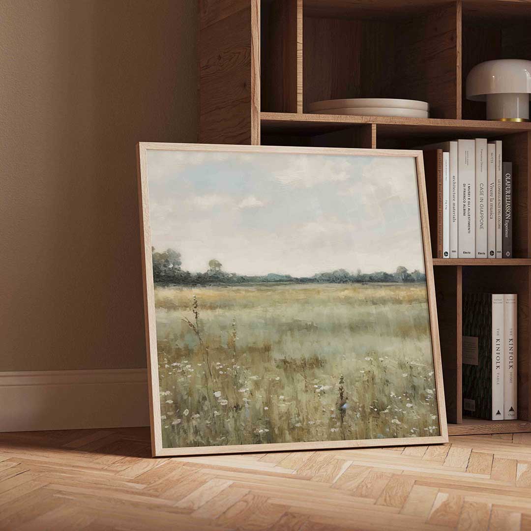 Landschap met bloemen Poster