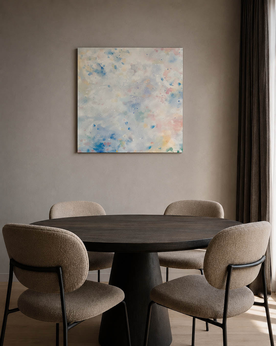 Vlekkenspel in pastel Kunstwerk